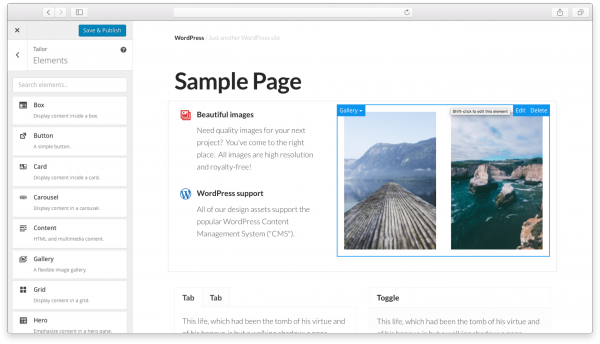 Tailor로 페이지 레이아웃 디자인하기