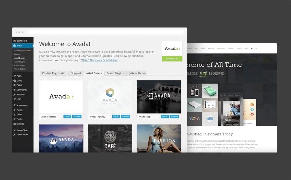 Avada 테마로 5분만에 모던한 웹사이트 만들기